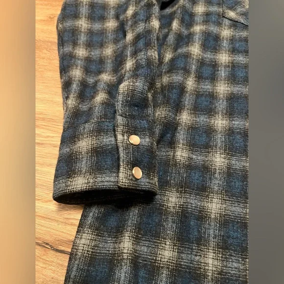 Pendleton Men’s Canyon Shirt 100% Virgin Wool Blue Grey Plaid Western Size XL - Picture 3 of 8